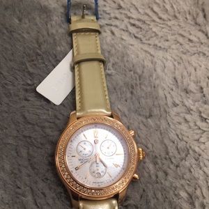AUTHENTIC Michele diamond bezel watch